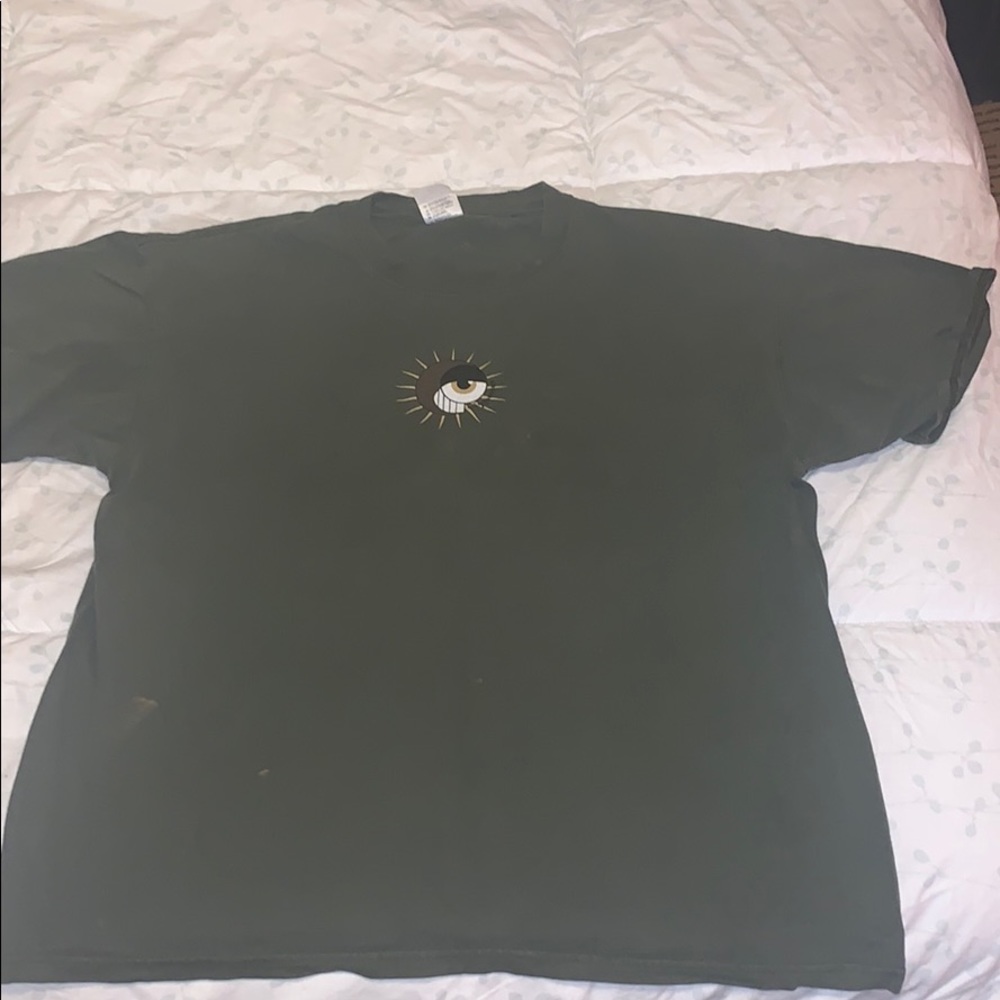 green tee shirt